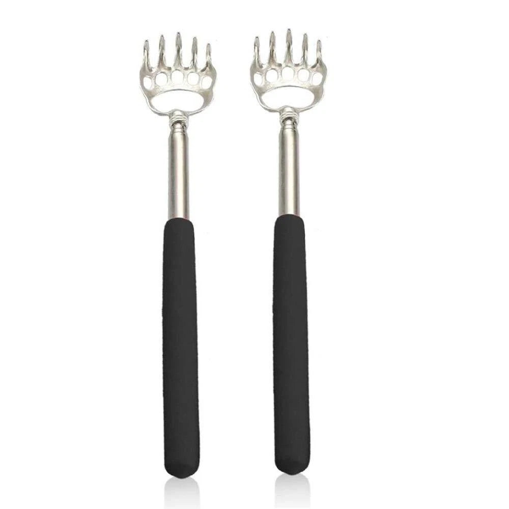 2 Pack Retractable Back Scratchers Bear Claw Extendable Itch Relief Massage Tool