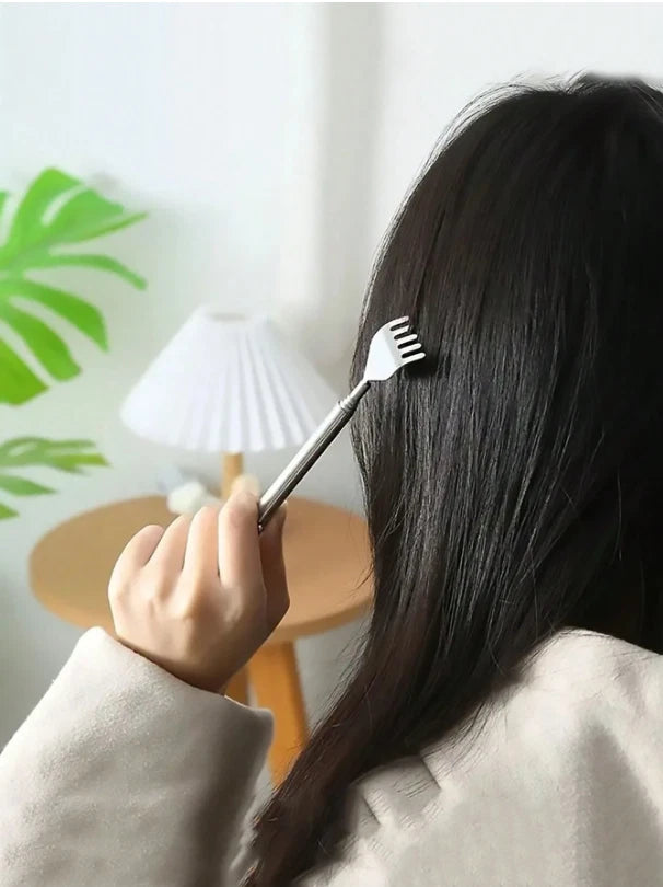 Pen-Style Back Scratcher Retractable Telescopic Stainless Steel Itch Relief Tool