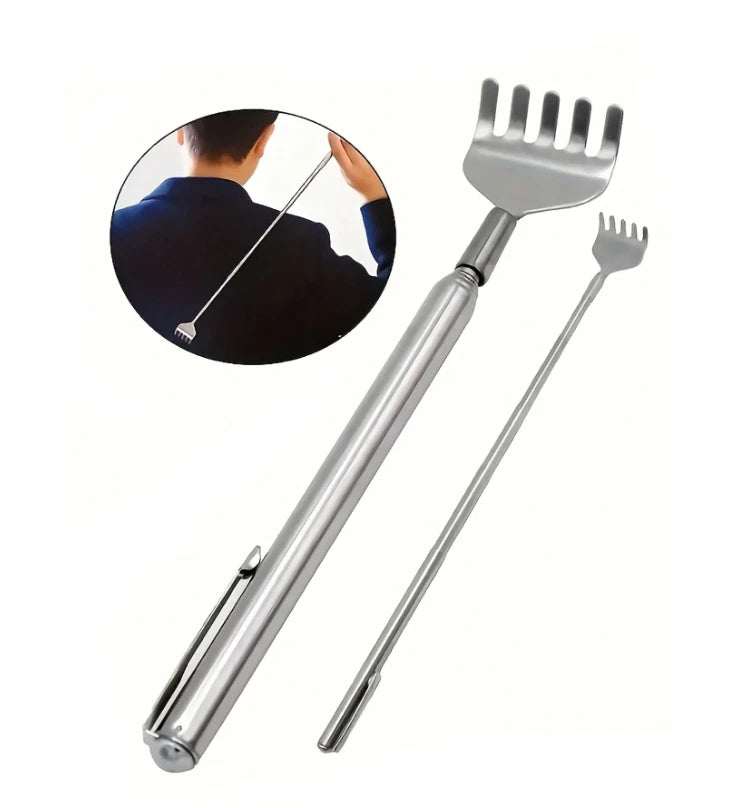 Pen-Style Back Scratcher Retractable Telescopic Stainless Steel Itch Relief Tool