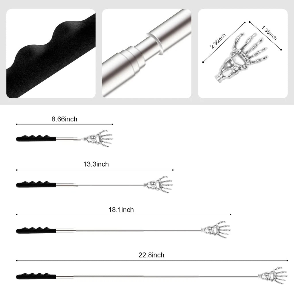 Back Scratcher 3 Pcs Different Design Telescopic Back Scratchers with a Pretty B