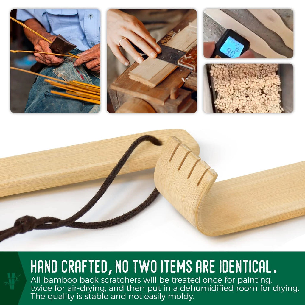6 Pack Long Bamboo Wood Back Scratcher Provide Instant Relief from Itching