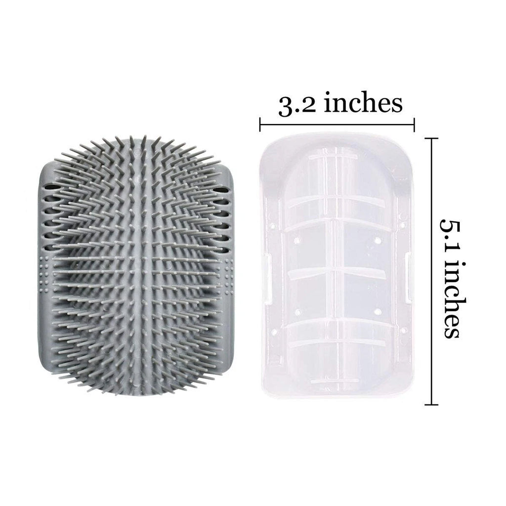 Cat Hair Brush Self Groomer Soft Silicone Wall Corner Scratcher Pet tool 1x pack