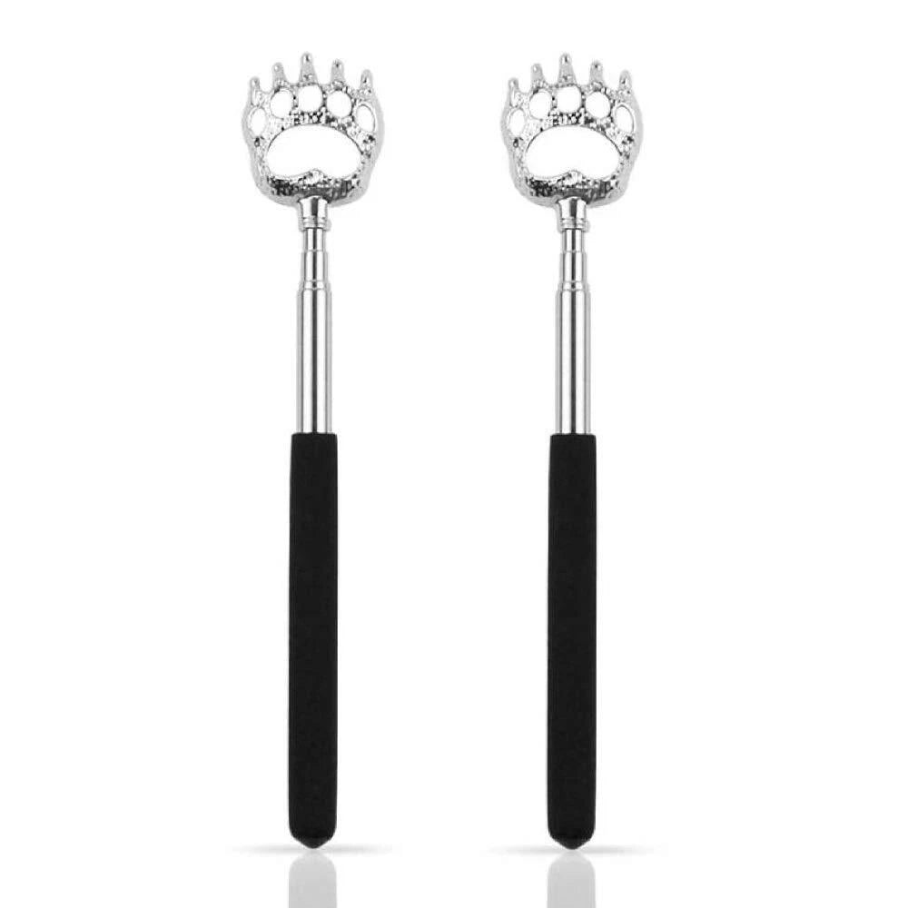 2 Pack Retractable Back Scratchers Bear Claw Extendable Itch Relief Massage Tool