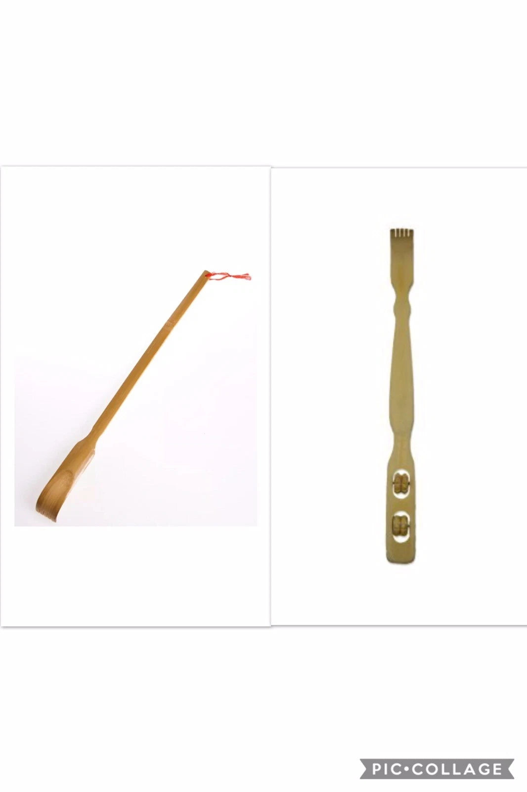 20" Bamboo Back Scratcher Long Reach And wooden back scratcher with rollers