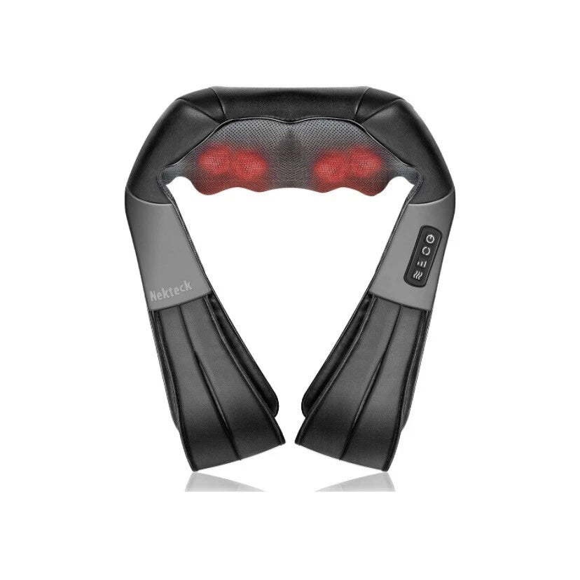 Nekteck Shiatsu Neck and Back Massager with Soothing Heat, Electric Deep Tissue