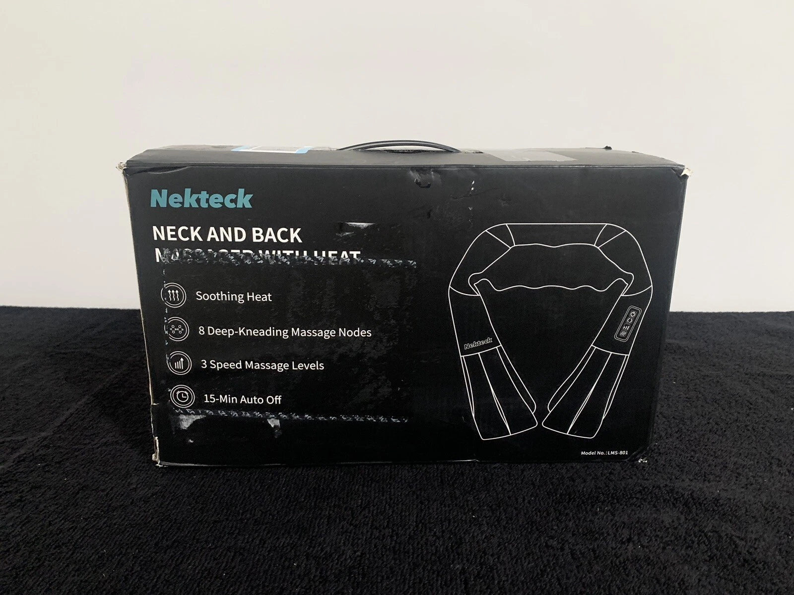 Nekteck Shiatsu Neck and Back Massager with Soothing Heat, Electric Deep Tissue