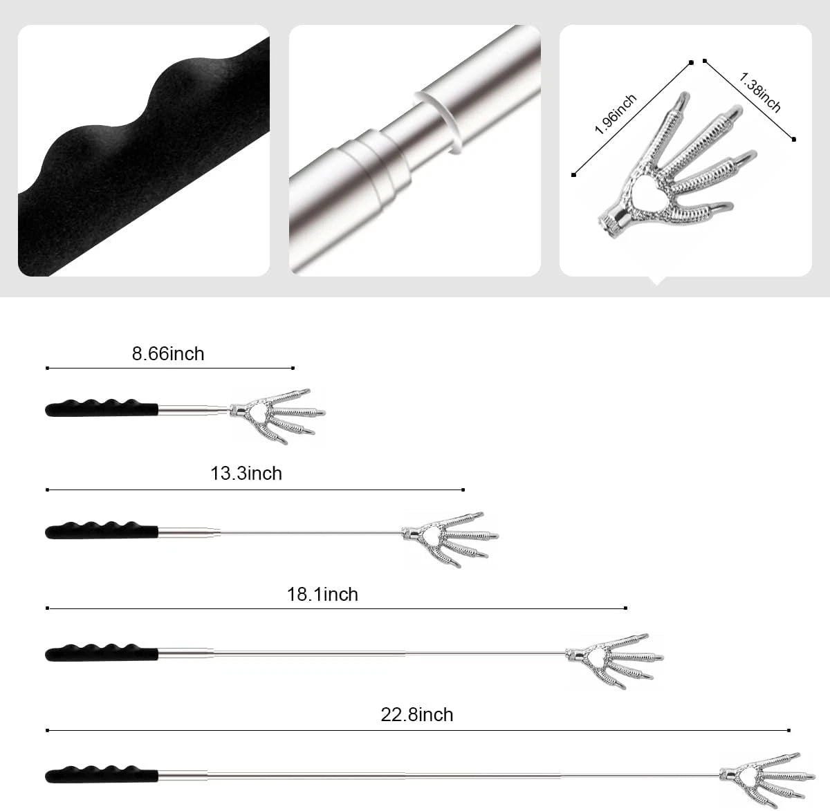 Back Scratcher 3 Pcs Different Design Telescopic Back Scratchers with a Pretty B