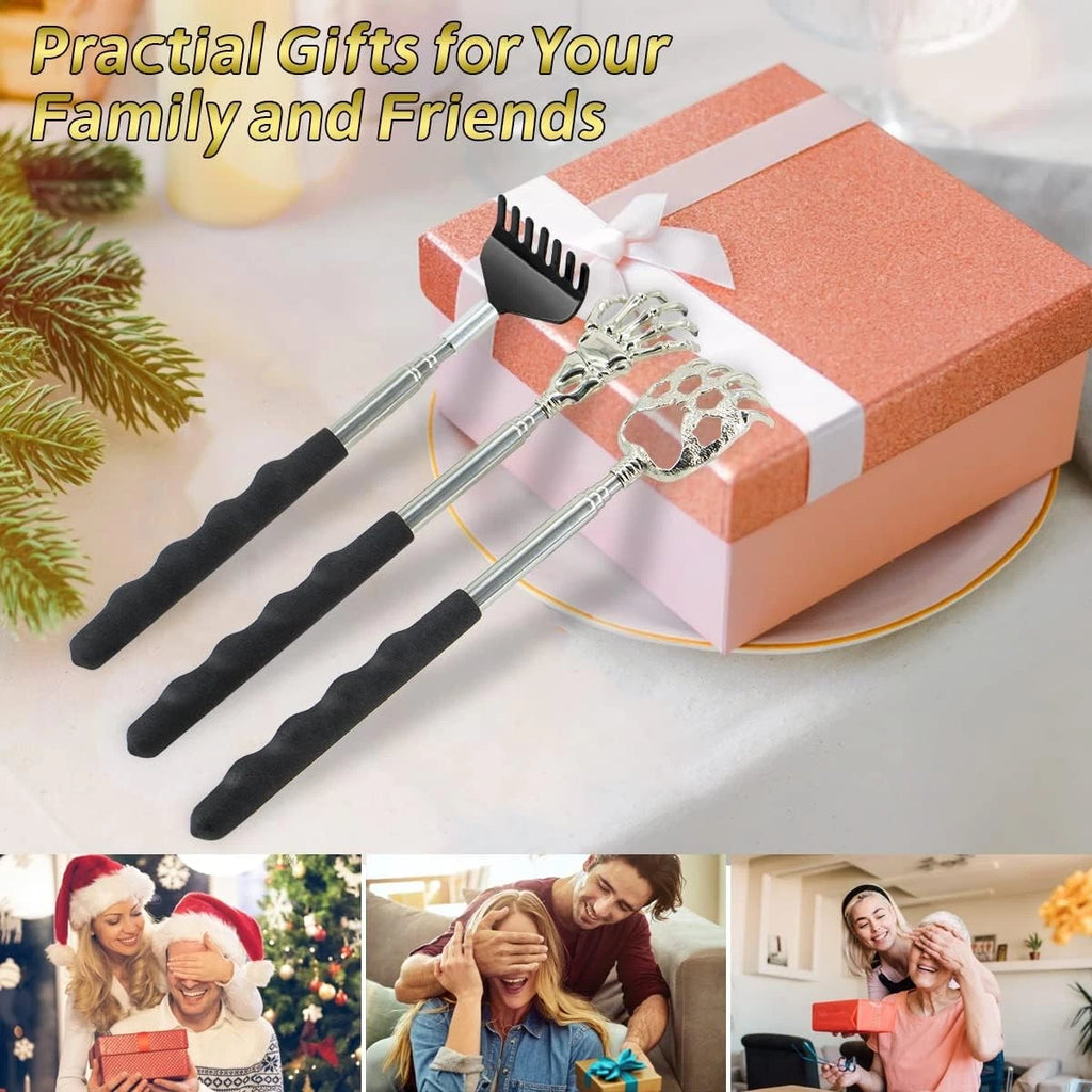 Back Scratcher 3 Pack Different Design Stainless Telescopic scratchers...