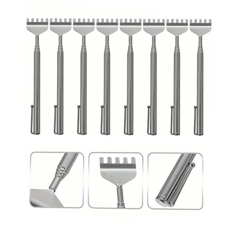 Pen-Style Back Scratcher Retractable Telescopic Stainless Steel Itch Relief Tool