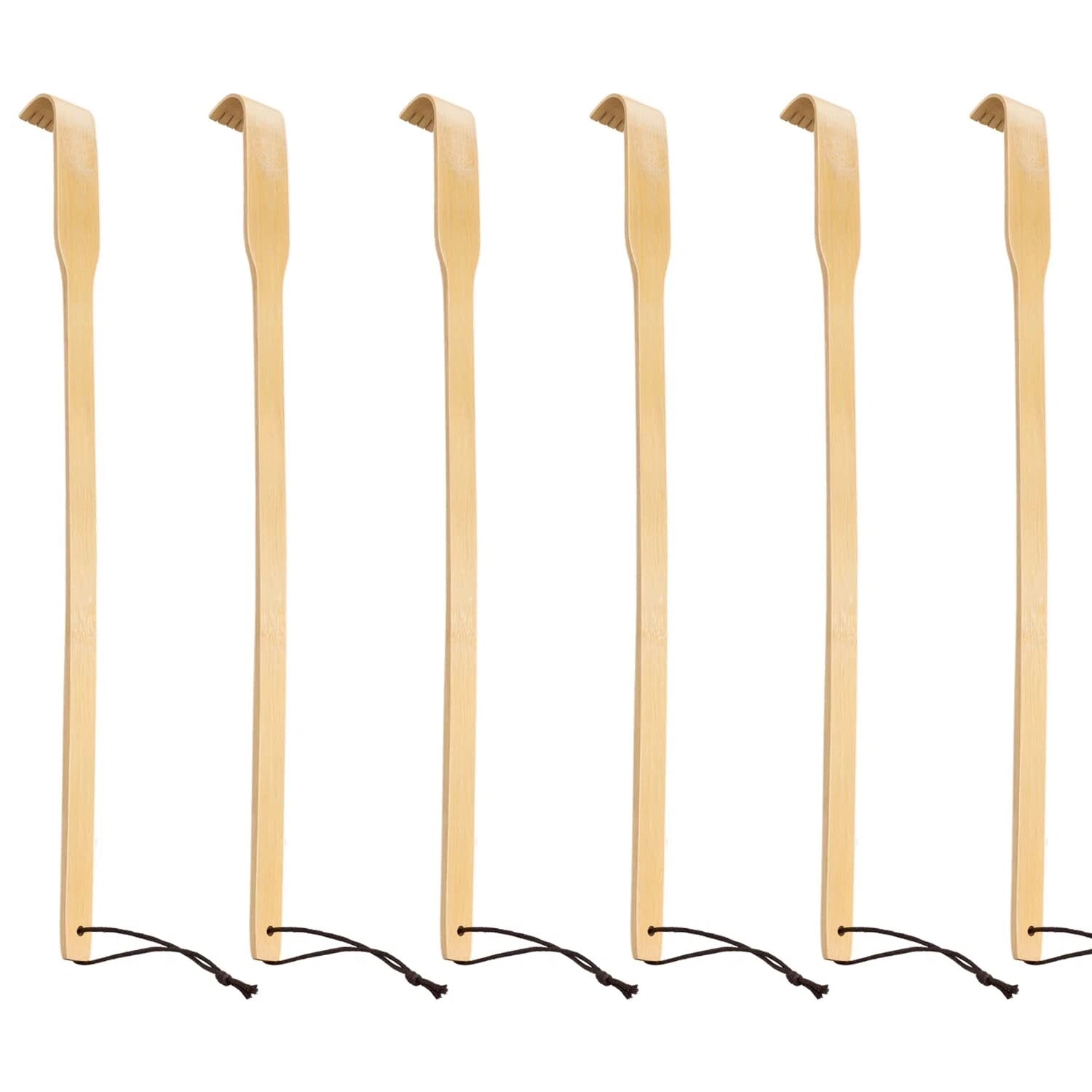 6 Pack Long Bamboo Wood Back Scratcher Provide Instant Relief from Itching