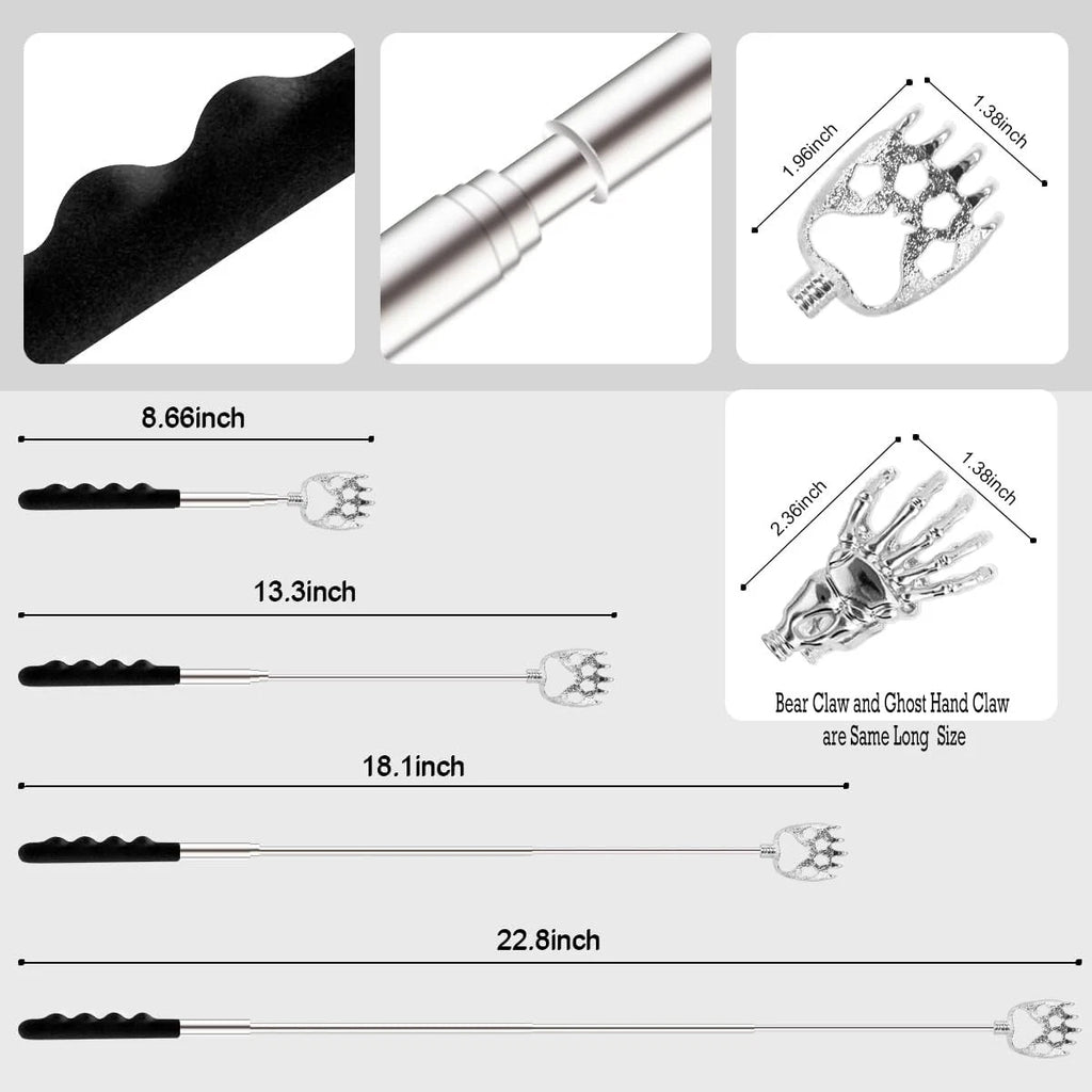 Back Scratcher 3 Pack Different Design Stainless Telescopic scratchers...