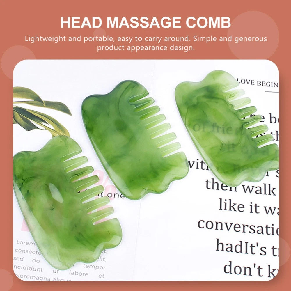 2 Pieces Massage Comb Scraping Board Head Massager Scalp Scratcher