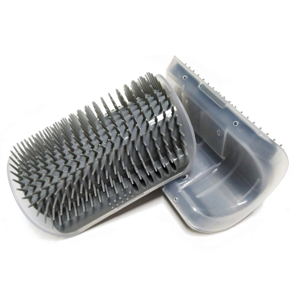 Cat Hair Brush Self Groomer Soft Silicone Wall Corner Scratcher Pet tool 1x pack