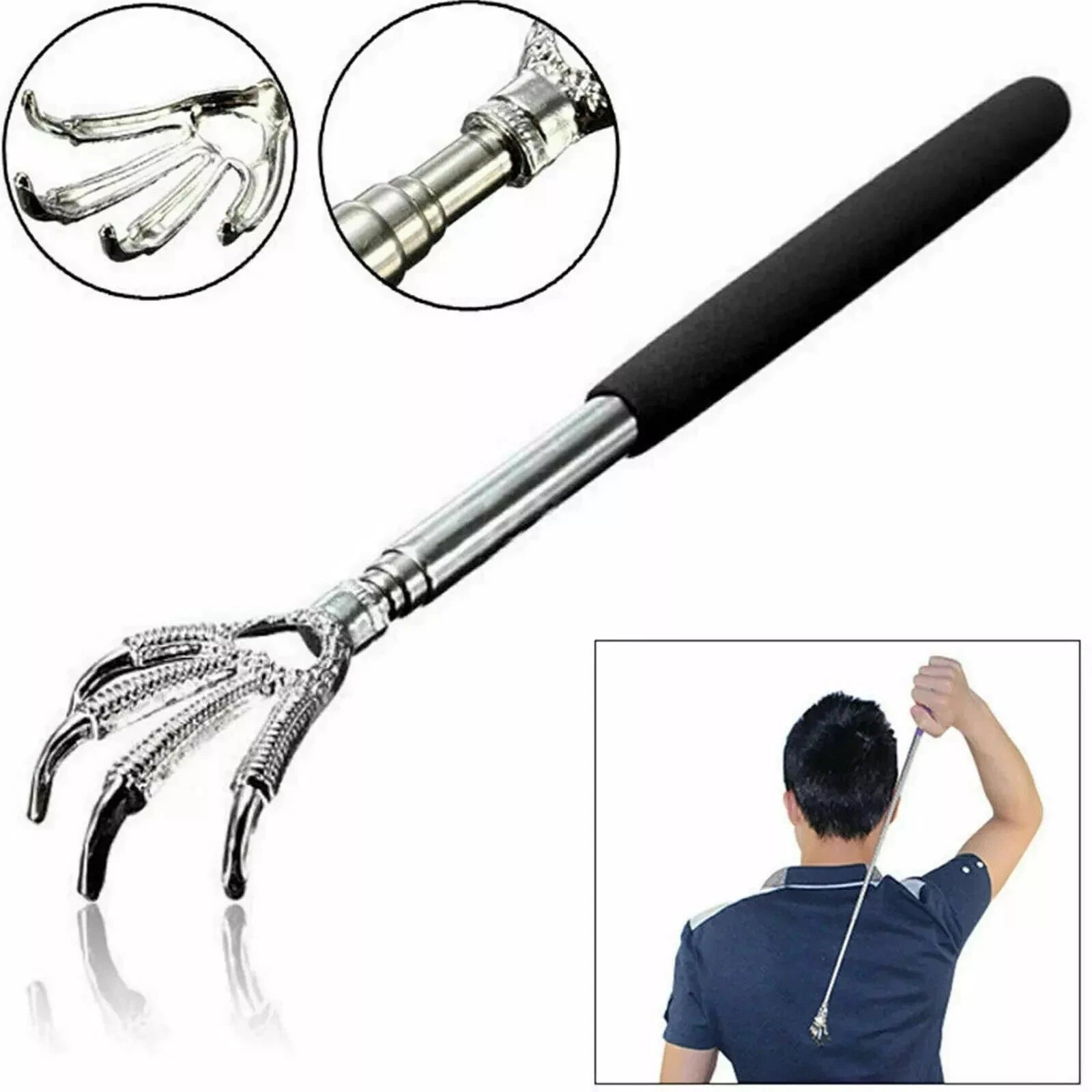 Back Scratcher Metal Extending Extendable Massager Portable Telescopic
