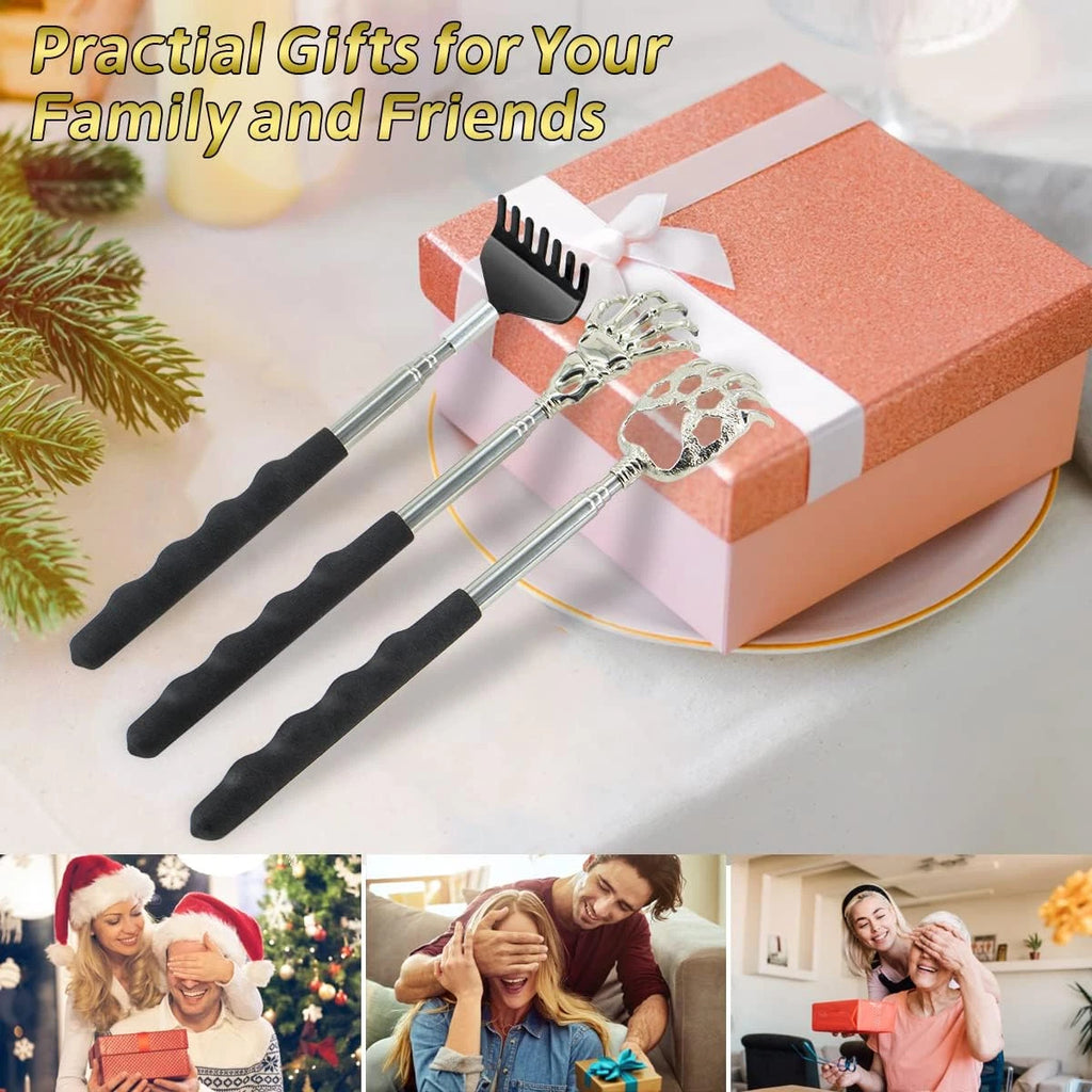 Back Scratcher 3 Pcs Different Design Telescopic Back Scratchers with a Pretty B