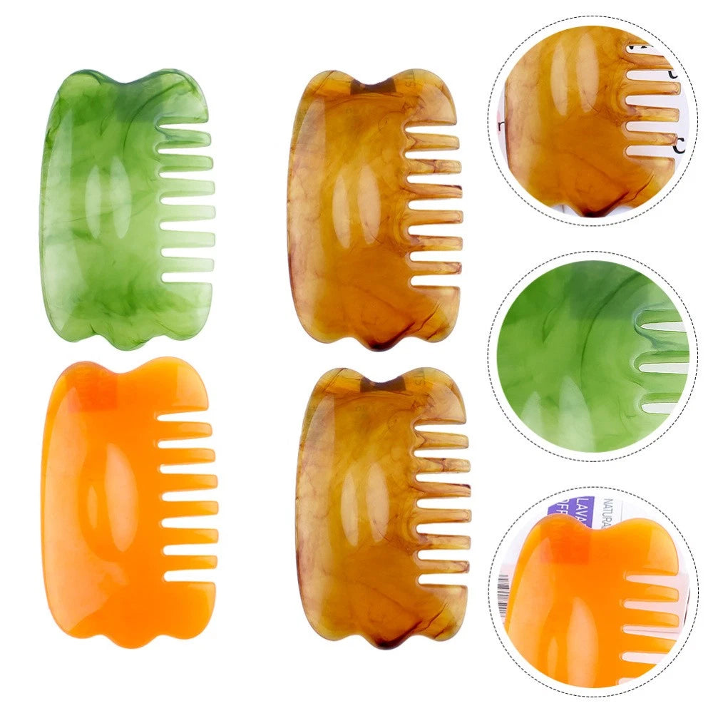 2 Pieces Massage Comb Scraping Board Head Massager Scalp Scratcher
