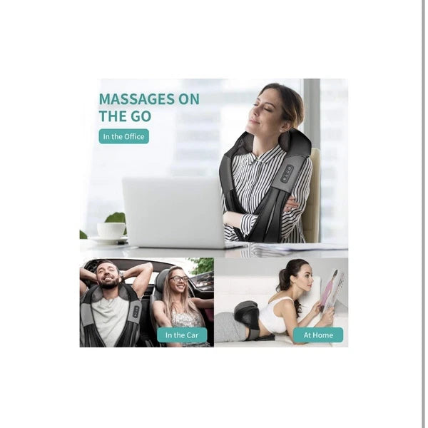 Nekteck Shiatsu Neck and Back Massager with Soothing Heat, Electric Deep Tissue