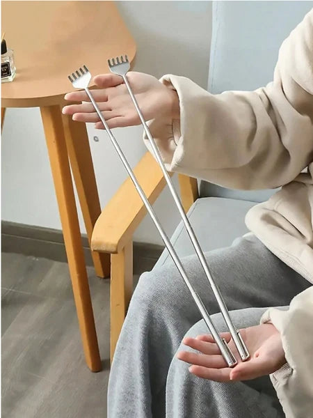 Pen-Style Back Scratcher Retractable Telescopic Stainless Steel Itch Relief Tool