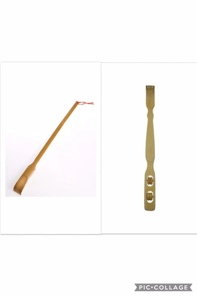 20" Bamboo Back Scratcher Long Reach And wooden back scratcher with rollers