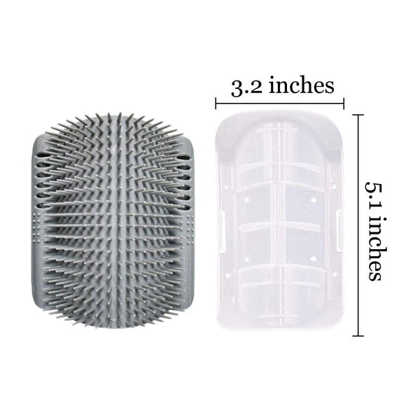Cat Hair Brush Self Groomer Soft Silicone Wall Corner Scratcher Pet tool 1x pack