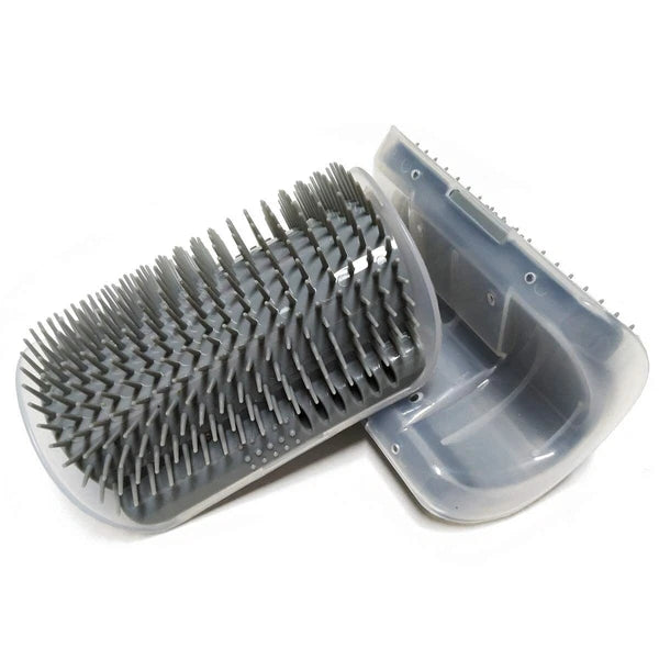 Cat Hair Brush Self Groomer Soft Silicone Wall Corner Scratcher Pet tool 1x pack
