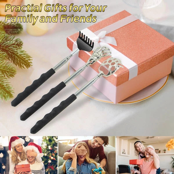 Back Scratcher 3 Pcs Different Design Telescopic Back Scratchers with a Pretty B