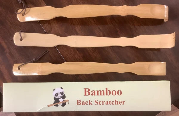 3 Pack Wooden Back Scratcher, 17 Inch Curved Long Handle Bamboo Back Scratchers