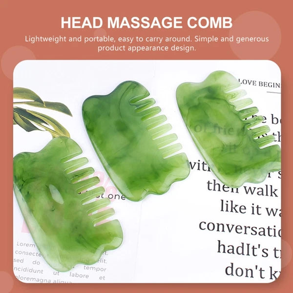 2 Pieces Massage Comb Scraping Board Head Massager Scalp Scratcher