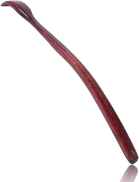 Oversized Wooden Back Scratcher 18'' Extended Curved Handle For Better Reach NEW