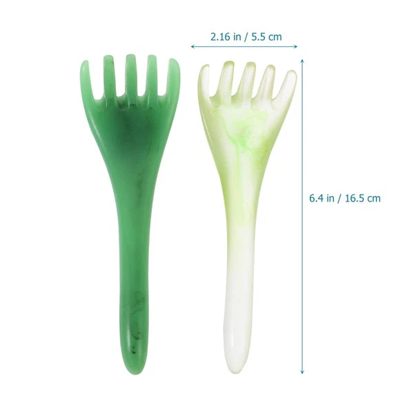 2 Pcs Head Therapy Comb Massage Claw Miss Guasha Scalp Scratcher Tool