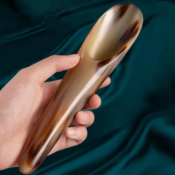 2PC Gua Sha Natural Buffalo Horn Guasha Massage Tools SPA Massager Therapy Board