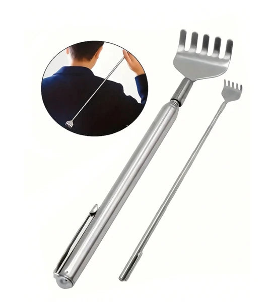 Pen-Style Back Scratcher Retractable Telescopic Stainless Steel Itch Relief Tool