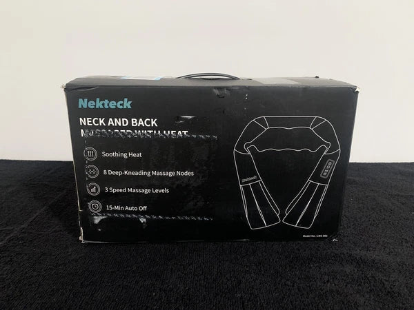 Nekteck Shiatsu Neck and Back Massager with Soothing Heat, Electric Deep Tissue