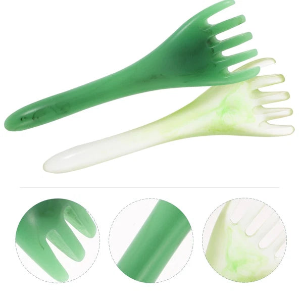 2 Pcs Head Therapy Comb Massage Claw Miss Guasha Scalp Scratcher Tool