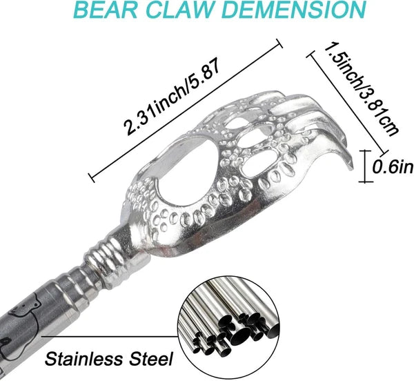 Blue Portable Bear Claw Back Scratcher - Handy Pain Relief & Stress Reliever