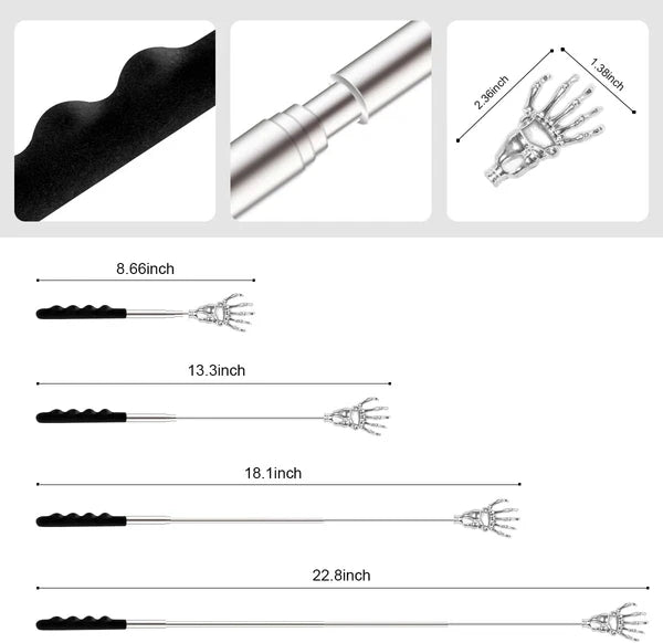 Back Scratcher 3 Pcs Different Design Telescopic Back Scratchers with a Pretty B