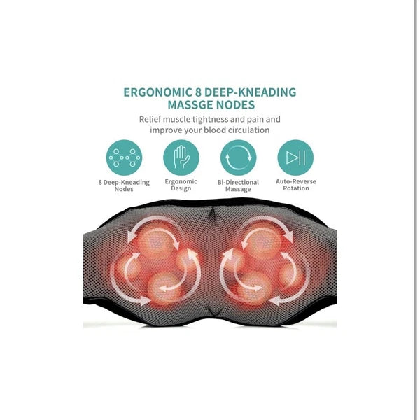 Nekteck Shiatsu Neck and Back Massager with Soothing Heat, Electric Deep Tissue