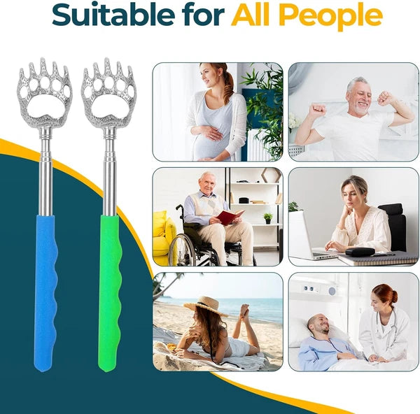8 Pack Back Scratcher: Extendable Telescopic Bear Claw Scratchers Back Itching S