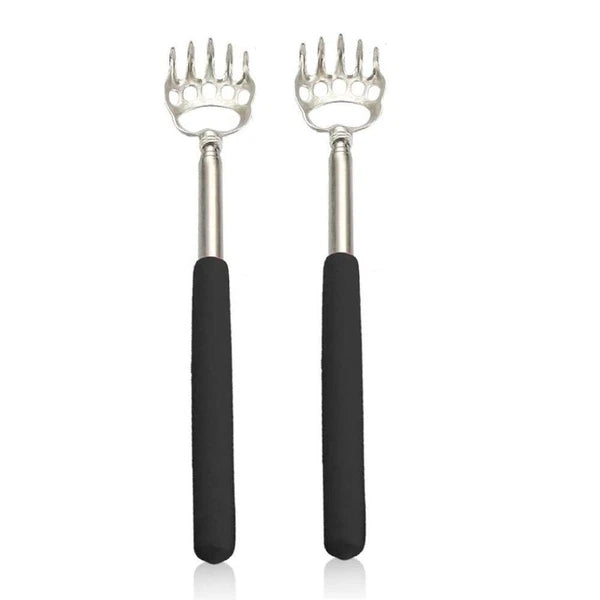 2 Pack Retractable Back Scratchers Bear Claw Extendable Itch Relief Massage Tool