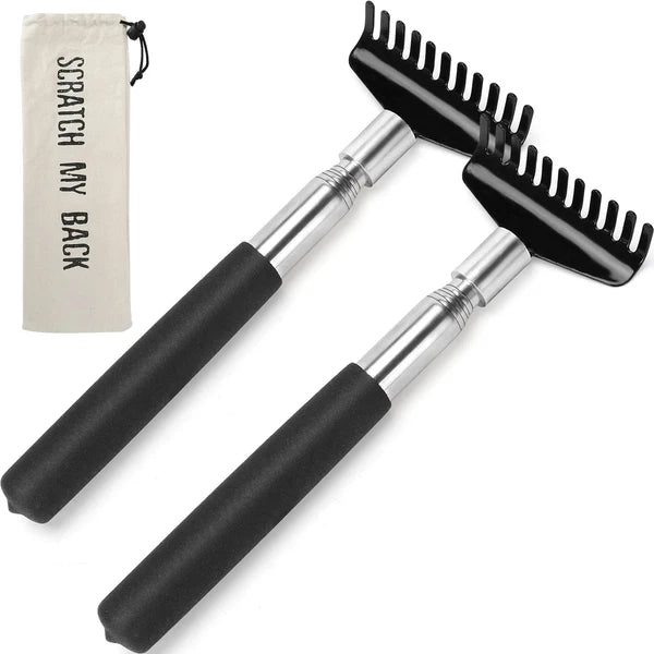 2 Pack Oversized Portable Extendable Back Scratcher, Upgraded Metal Stainless...