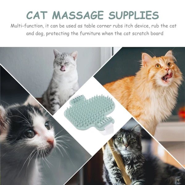 Funny Cat Toy Corner Grooming Brush Self-cleaning Scratcher Comb