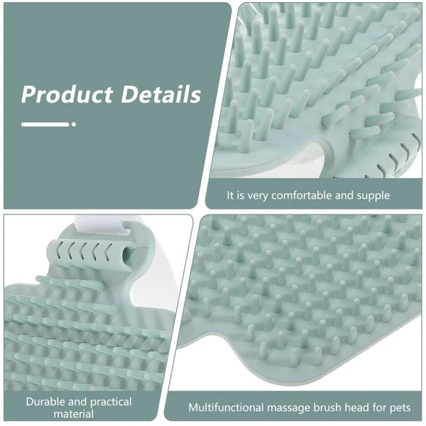 Funny Cat Toy Self-cleaning Scratcher Comb Grooming Brush Corner