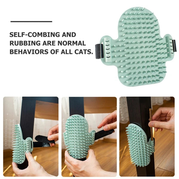 Funny Cat Toy Corner Grooming Brush Self-cleaning Scratcher Comb