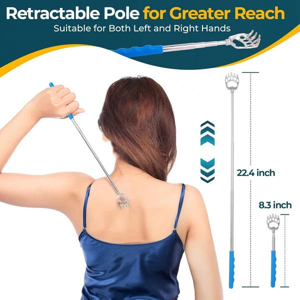 8 Pack Back Scratcher: Extendable Telescopic Bear Claw Scratchers Back Itching S