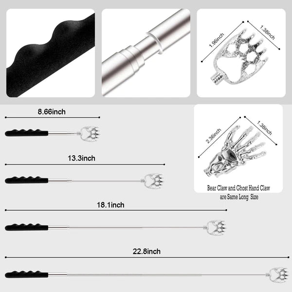 Back Scratcher 3 Pack Different Design Stainless Telescopic scratchers...
