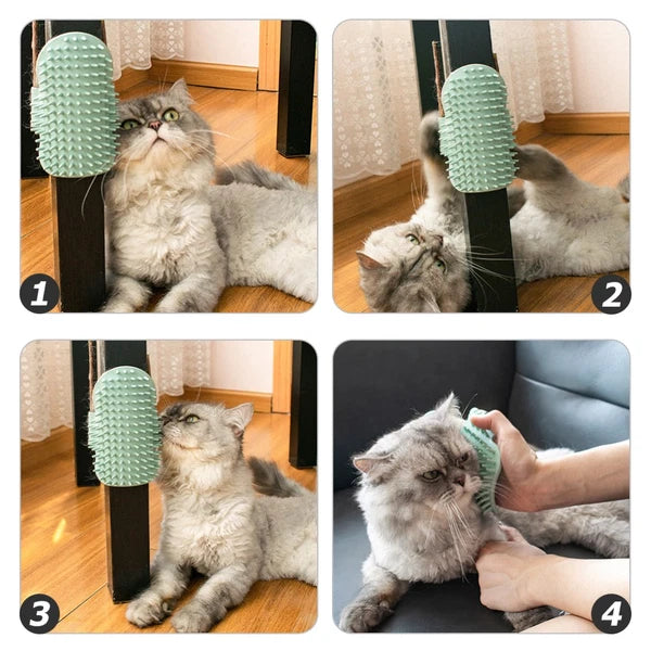 Funny Cat Toy Self Grooming Brush Corner Self-grooming Scratcher