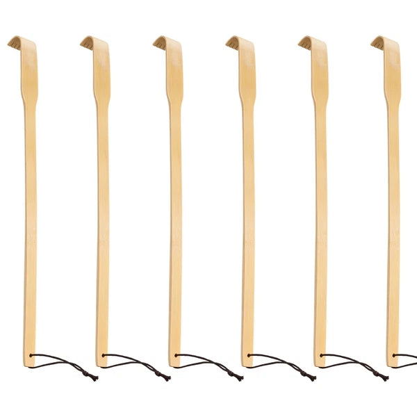 6 Pack Long Bamboo Wood Back Scratcher Provide Instant Relief from Itching